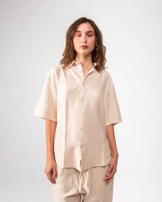 Beige Linen Shirt