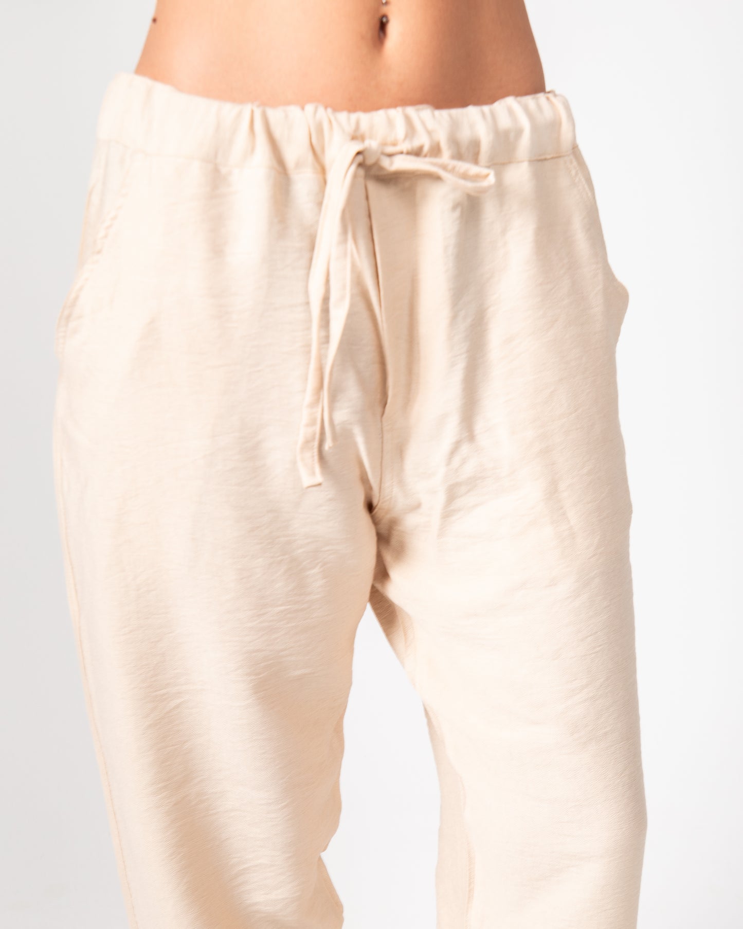 Beige Linen Pants