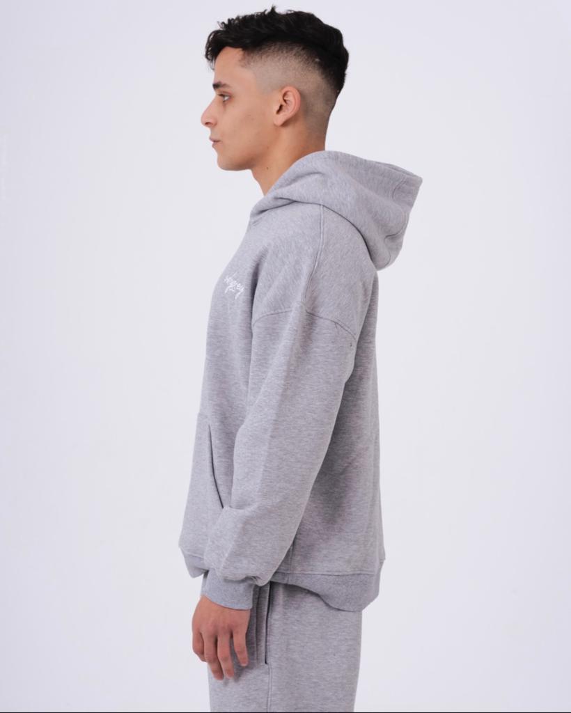 Grey Stitched Hoodie