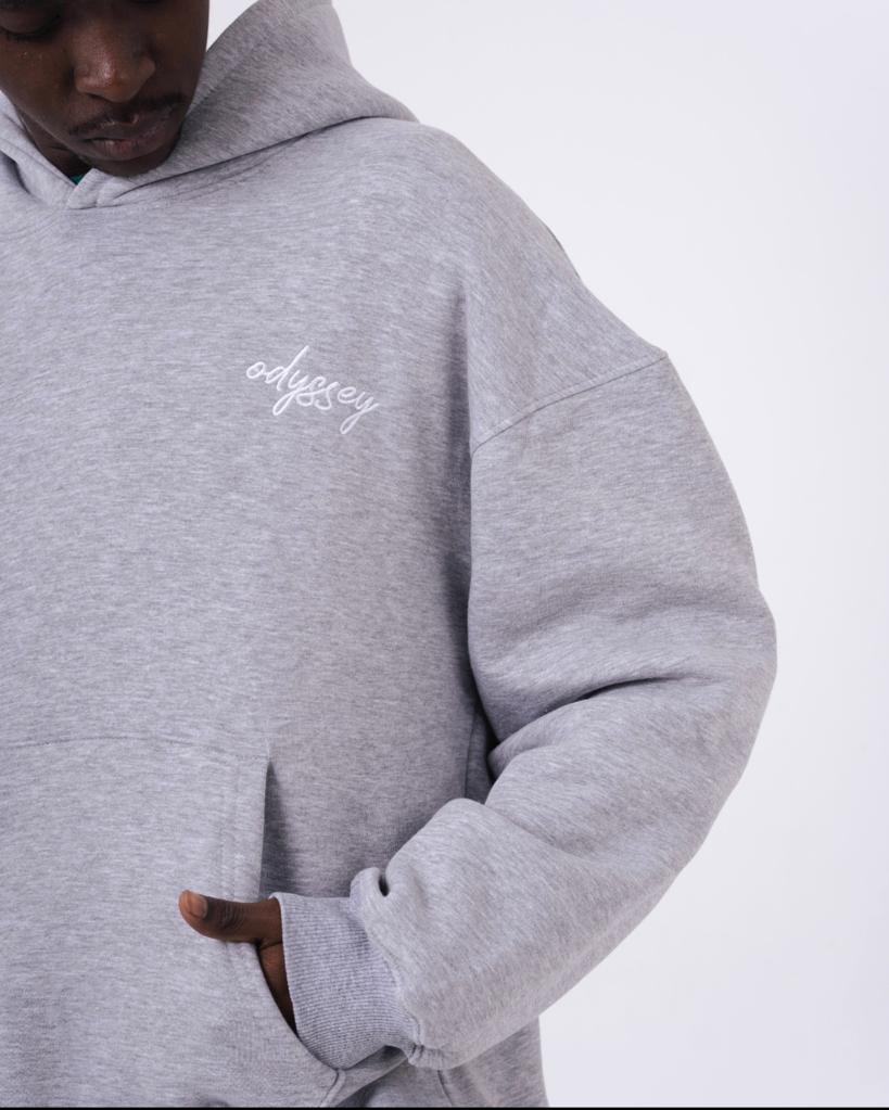 Grey Stitched Hoodie