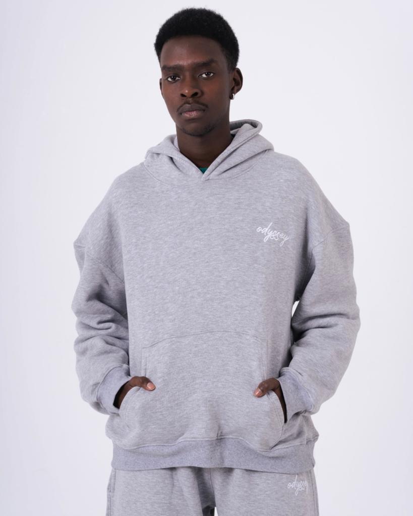 Grey Stitched Hoodie