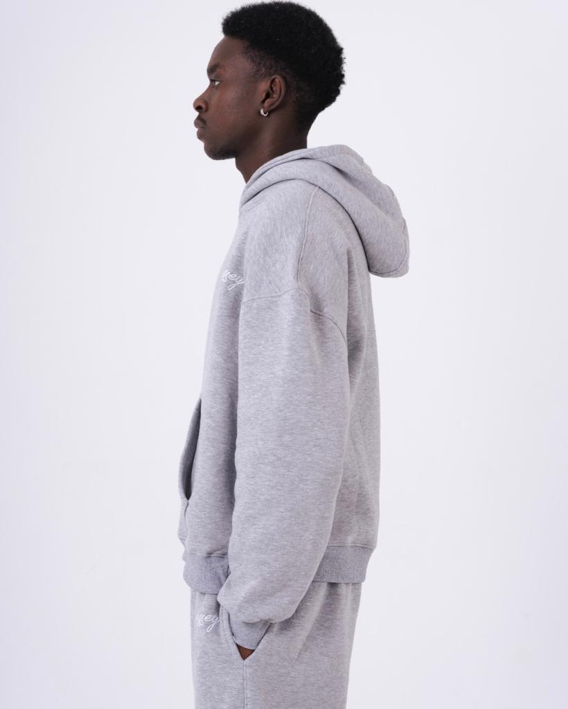 Grey Stitched Hoodie